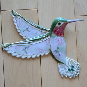Bradford Exchange Lena Liu Ruby Elegance Hummingbird Plaque Wall Decor